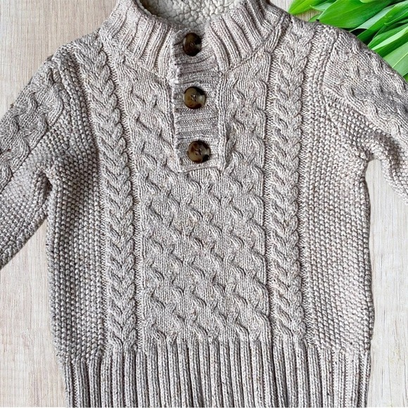 CAT & Jack Sherpa Fleece 4 piece Boy Cable Knit Sweater Multicolored Set Size 2T - Picture 5 of 16